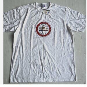 Vintage FIFA World Cup 2002 Korea Japan Soccer T Shirt White Y2K Men Large NWT